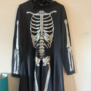 Spirit Kids Skeleton Costume - Black and Silver